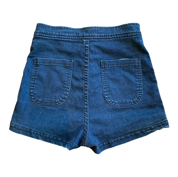 American Apparel dark indigo “easy” jean shorts S - Picture 3 of 7